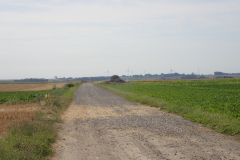 etwas Schotterstraße am Morgen