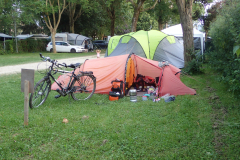 auf dem Zelplatz in Dormans an der Marne