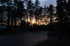 Sonnenuntergang auf dem Campingplatz