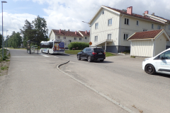 sichere Bushaltestelle in Schweden