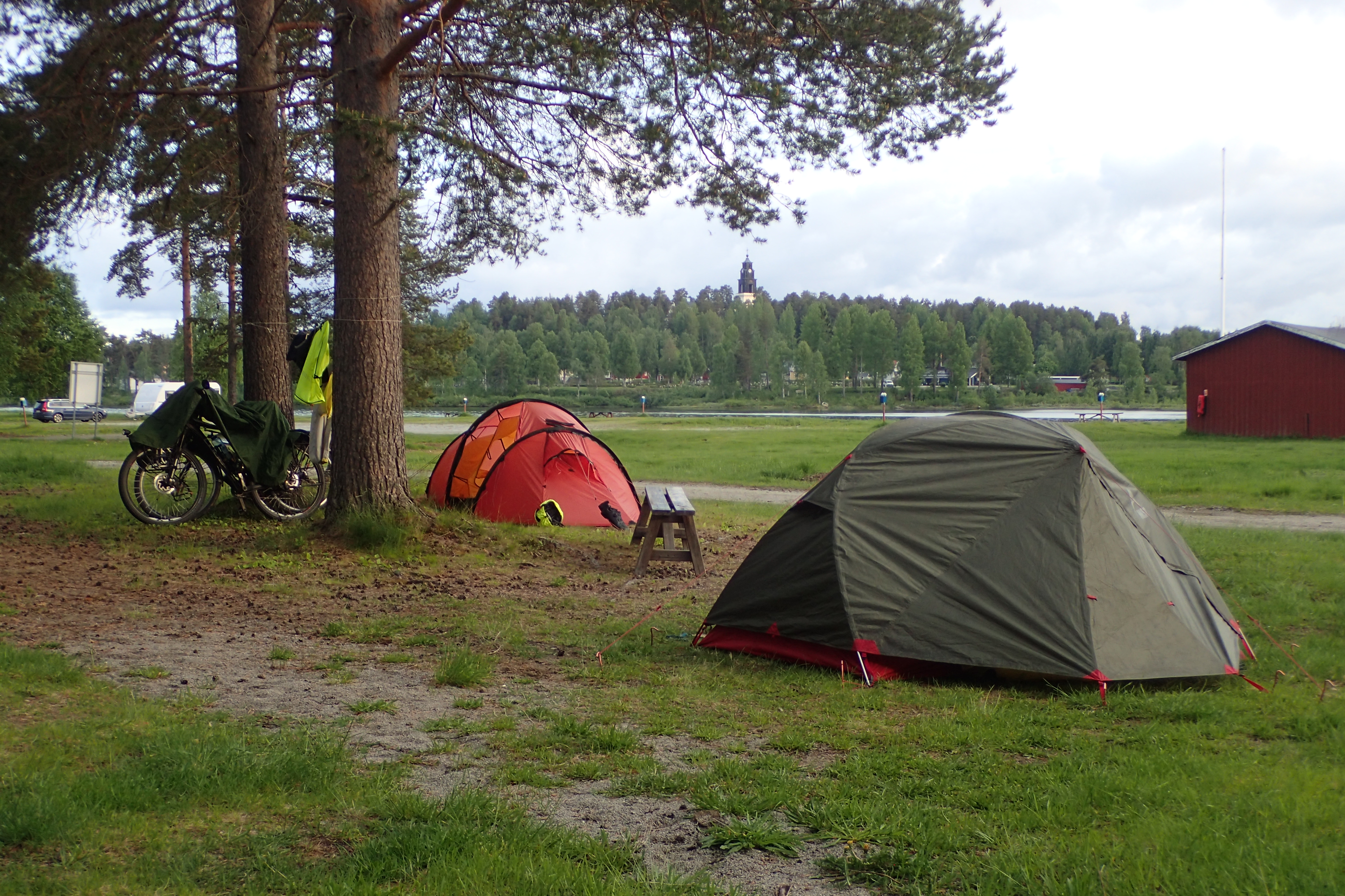 in Åsele auf dem Campingplatz