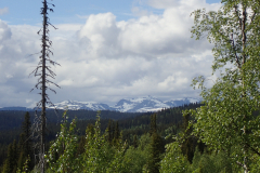 schneebedeckte Berge in Norwegen