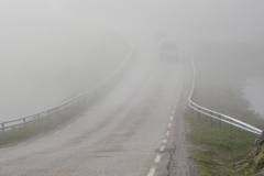 auf dem Weg zum Nordkapp dichter Nebel
