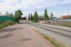 ein kurzes Stück Radweg in Madrid