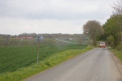 Radroute auf ländlichen Straßen mit wenig Verkehr