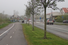 Stadtgebiet Göteborg; Radwege mit gestrichelter Mittellinie